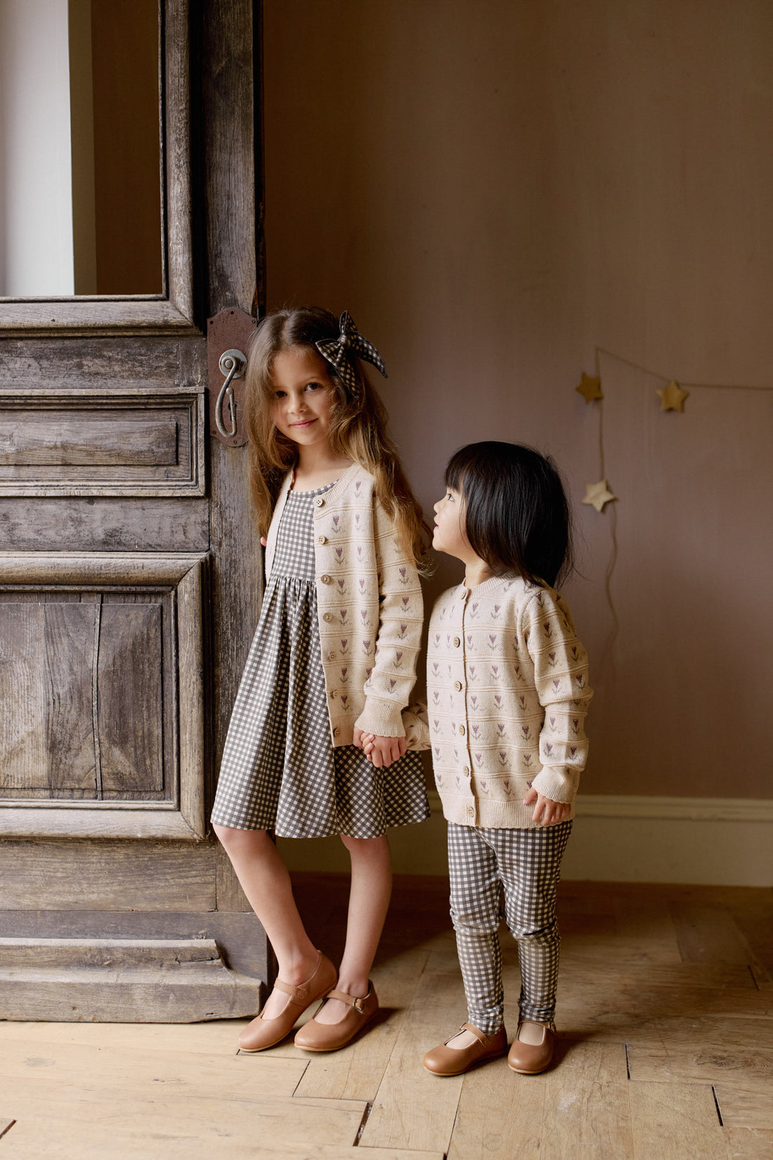 Penny Knitted Cardigan - Penny Flower Jacquard Childrens Cardigan from Jamie Kay NZ