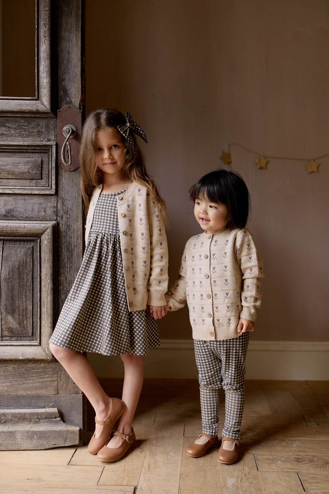 Penny Knitted Cardigan - Penny Flower Jacquard Childrens Cardigan from Jamie Kay NZ