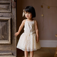 Organic Cotton Casey Top - Emilia Egret Childrens Singlet from Jamie Kay NZ