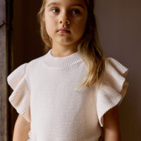 Caroline Frill Vest - Berry Cream Childrens Top from Jamie Kay NZ