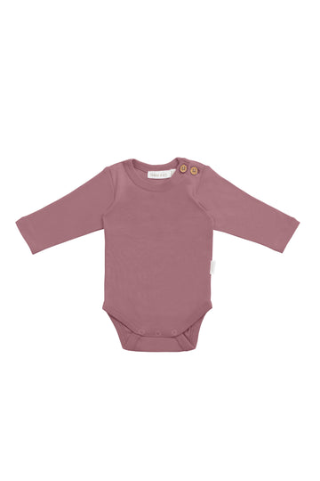 Organic Cotton Marlo Long Sleeve Bodysuit - Lillium Childrens Bodysuit from Jamie Kay NZ