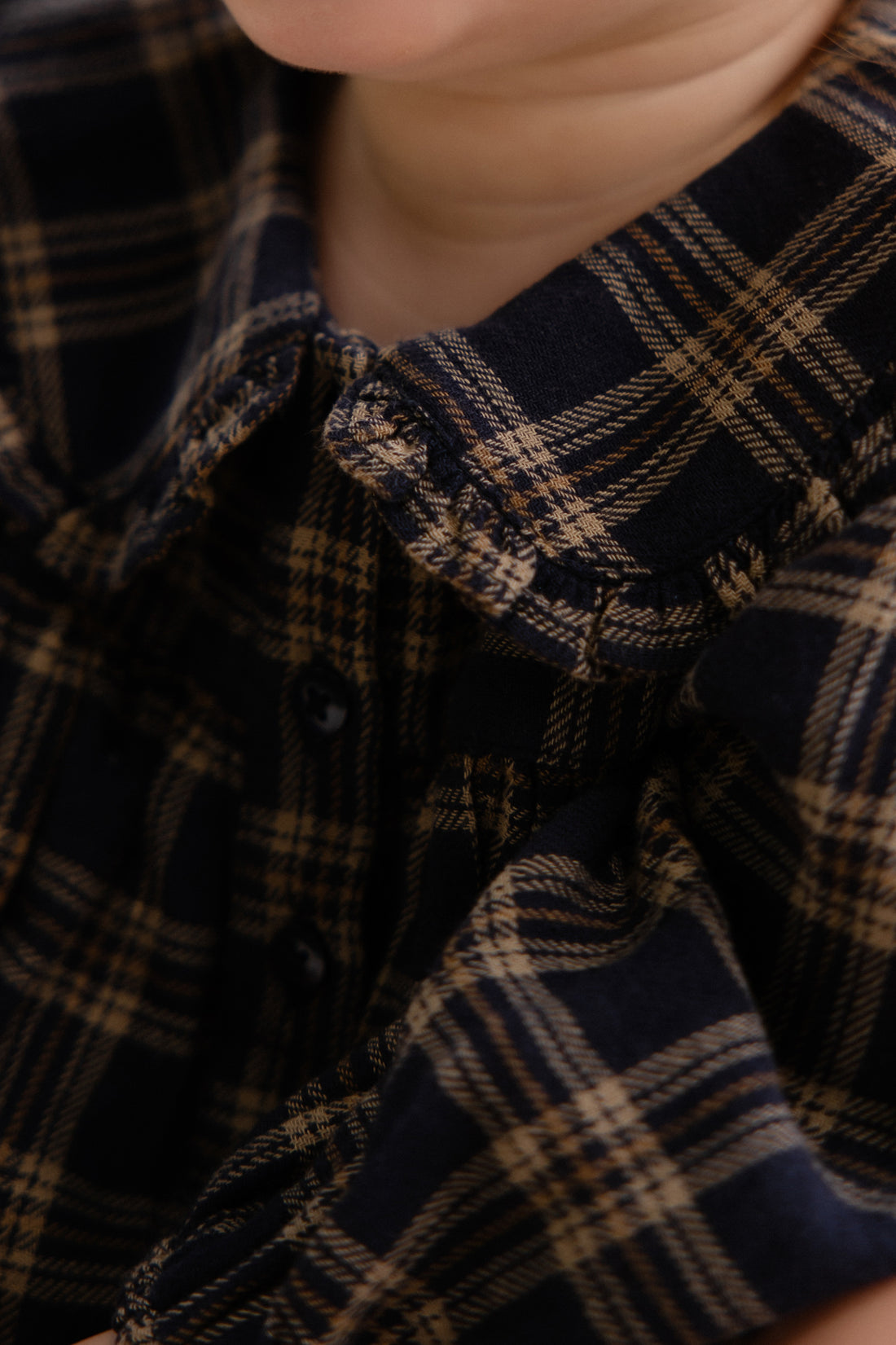 Organic Cotton Elowen Playsuit - Woodland Check Childrens Playsuit from Jamie Kay NZ