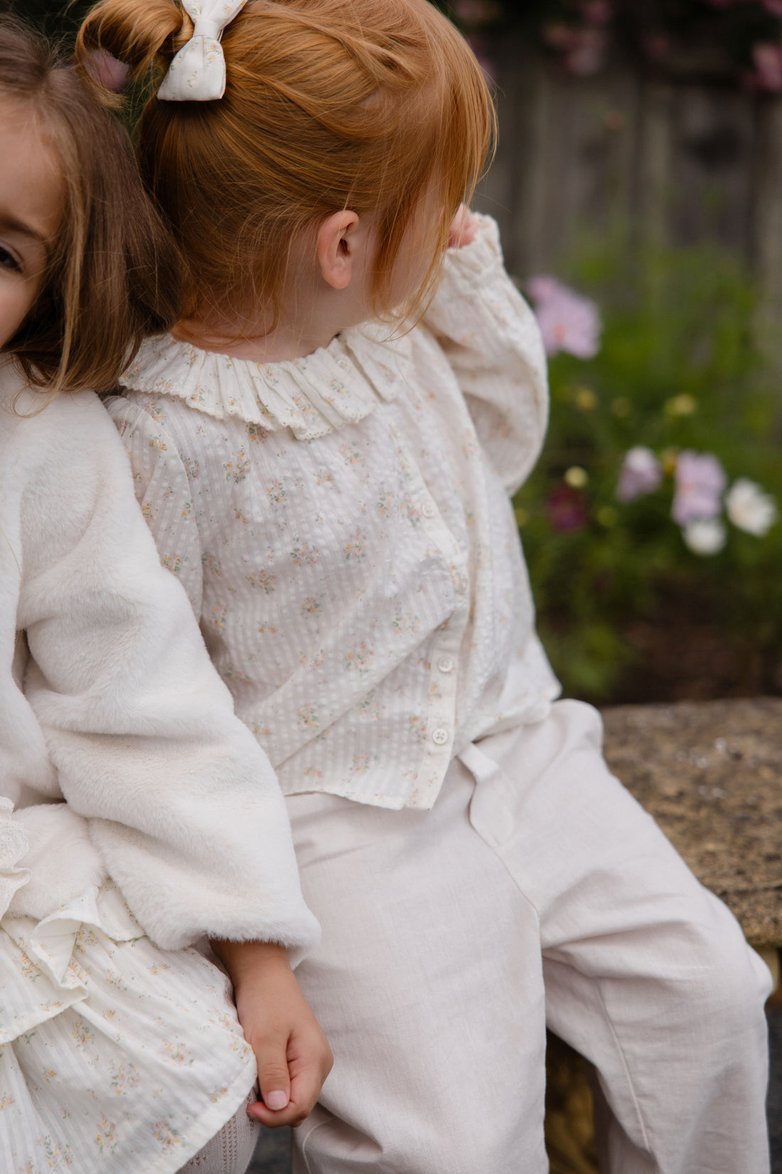 Organic Cotton Cecile Top - Justine Parchment Childrens Top from Jamie Kay NZ