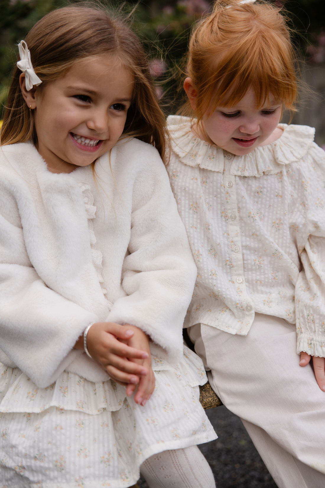 Organic Cotton Cecile Top - Justine Parchment Childrens Top from Jamie Kay NZ