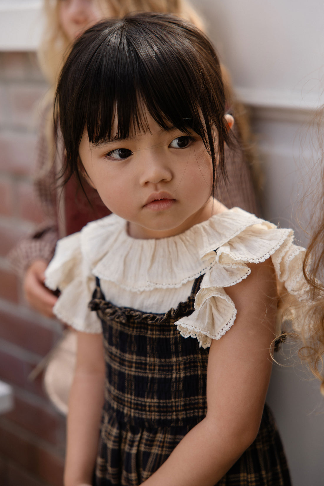 Organic Cotton Arabella Jumpsuit - Woodland Check Childrens Jumpsuit from Jamie Kay NZ
