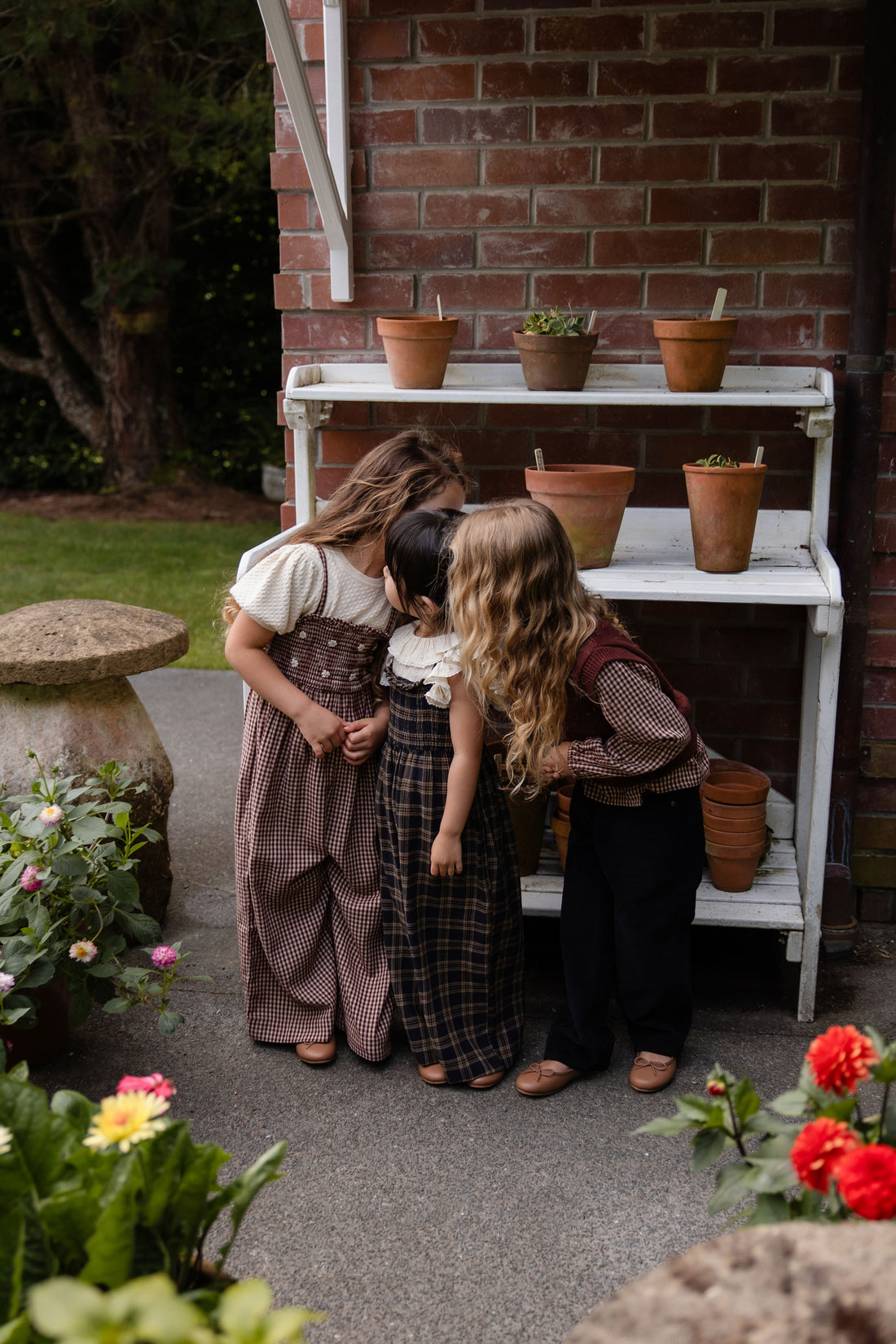 Organic Cotton Arabella Jumpsuit - Woodland Check Childrens Jumpsuit from Jamie Kay NZ