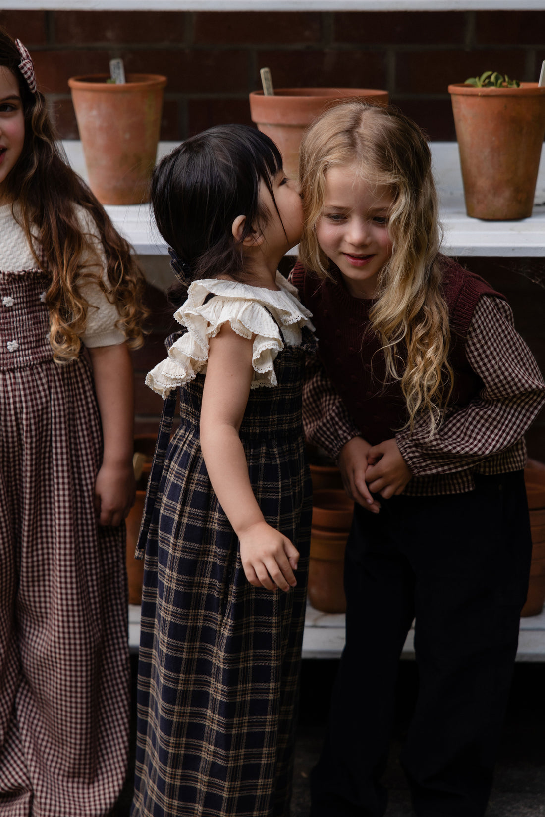 Organic Cotton Arabella Jumpsuit - Woodland Check Childrens Jumpsuit from Jamie Kay NZ