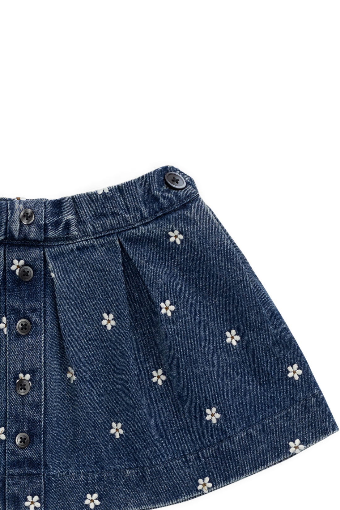 Etta Skirt - Josie Floral Denim Childrens Skirt from Jamie Kay NZ
