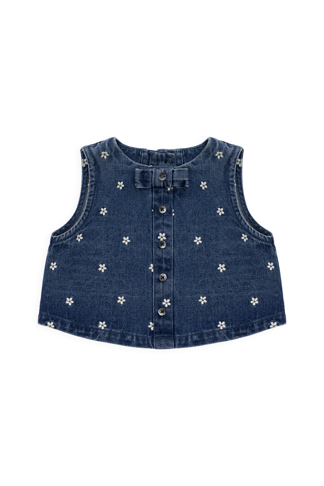 Etta Top - Josie Floral Denim Childrens Top from Jamie Kay NZ