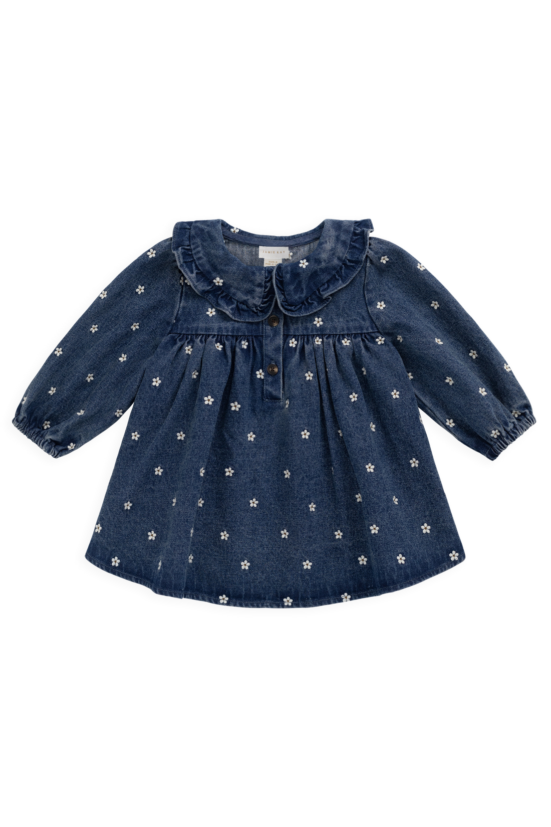 Ira Dress - Josie Floral Denim Childrens Dress from Jamie Kay NZ