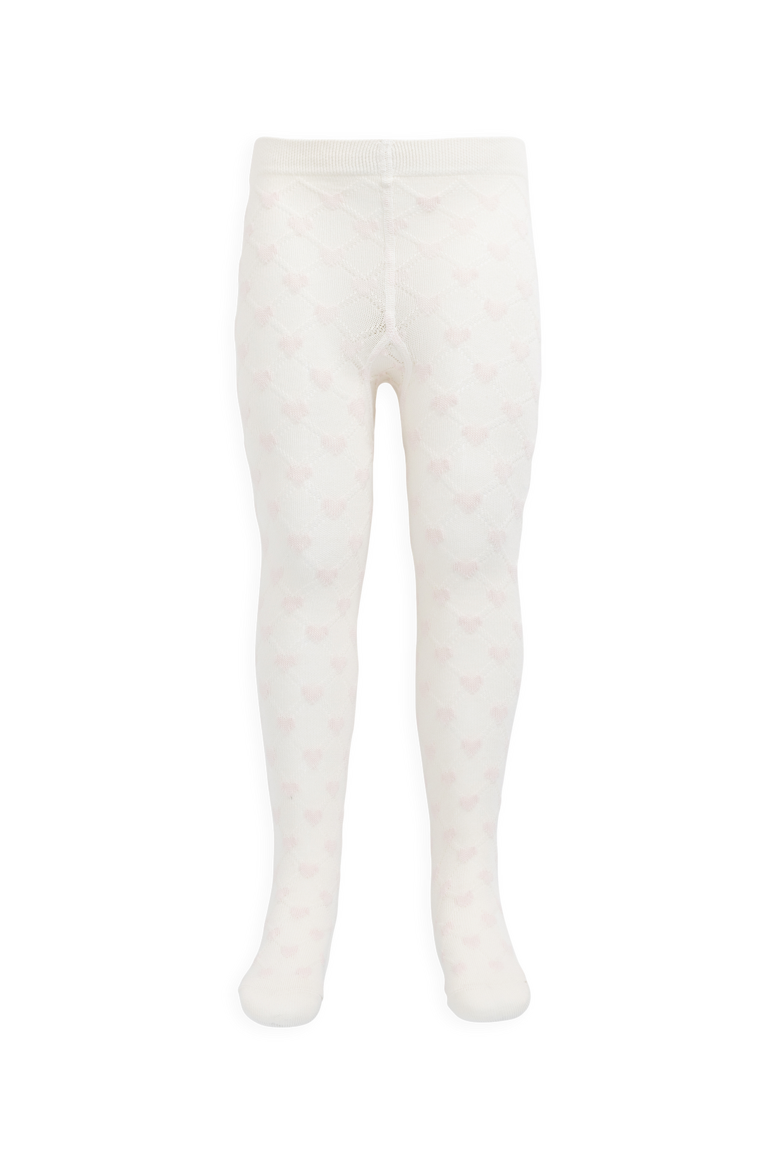 Norah Tight - Norah Heart Jacquard Childrens Tights from Jamie Kay NZ