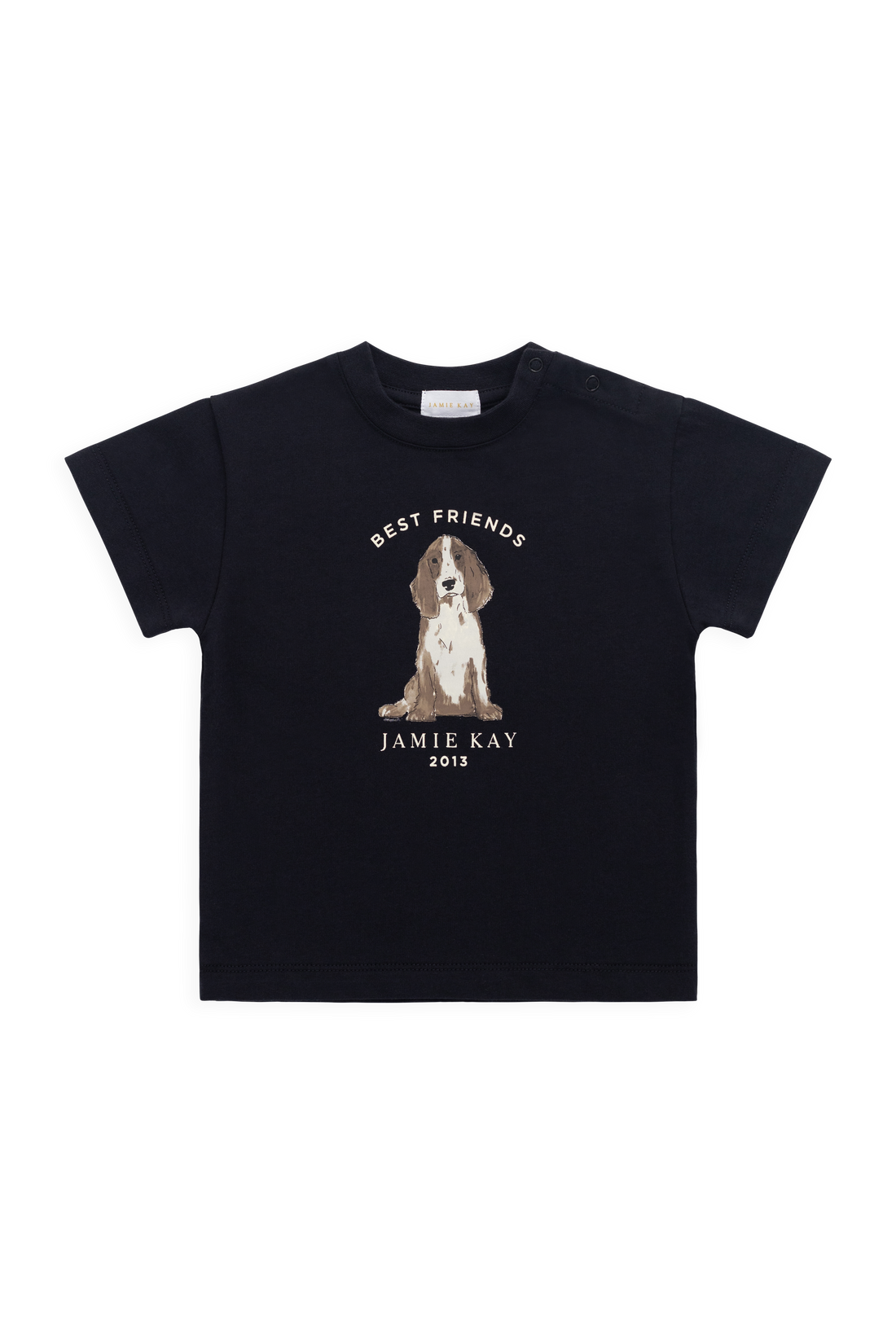 Organic Cotton Bjorn Tee - Dark Navy Best Friends Childrens Top from Jamie Kay NZ