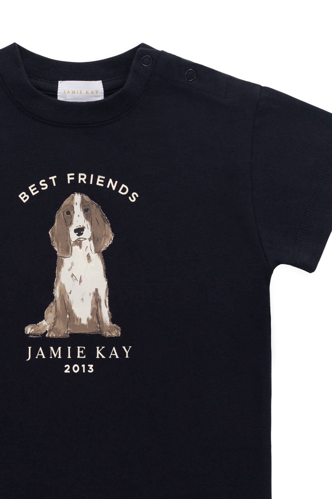 Organic Cotton Bjorn Tee - Dark Navy Best Friends Childrens Top from Jamie Kay NZ