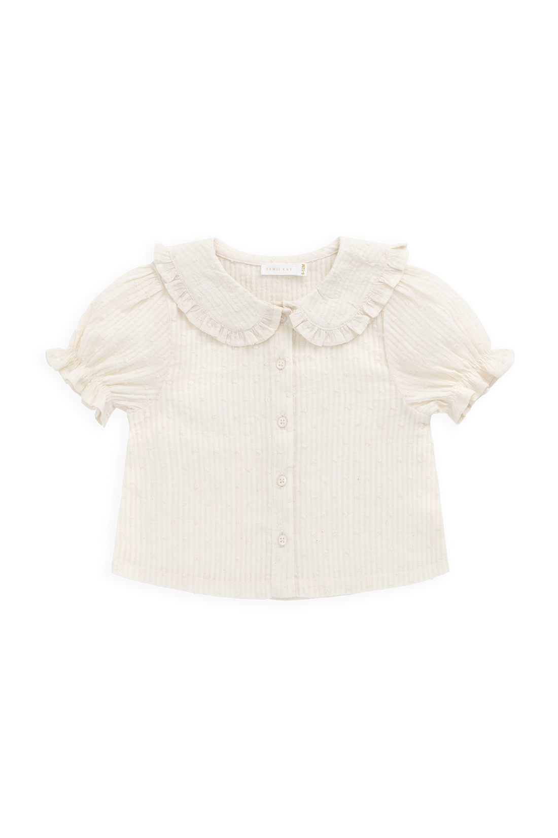 Organic Cotton Bowie Blouse - Parchment Childrens Top from Jamie Kay NZ