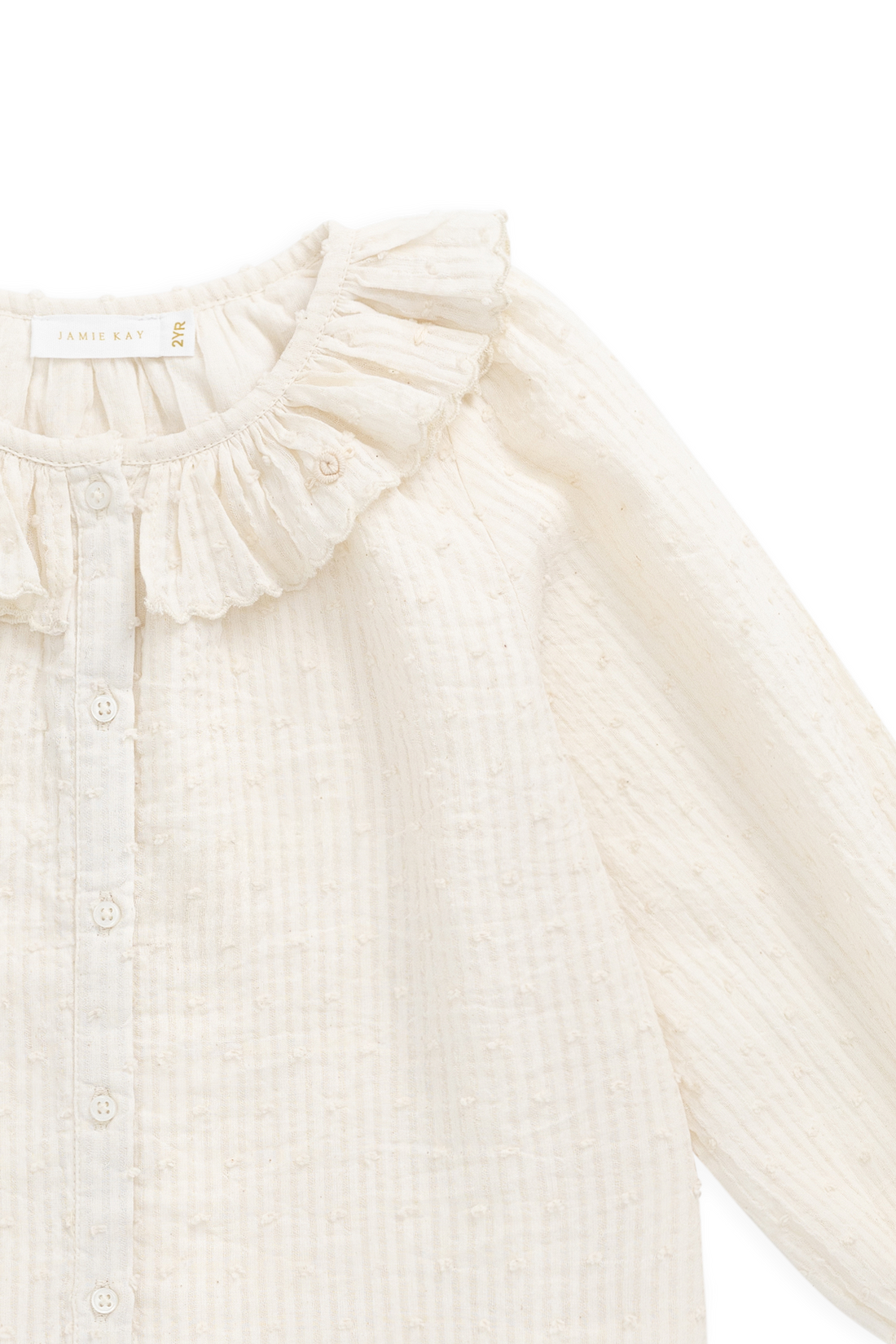 Organic Cotton Cecile Top - Parchment Childrens Top from Jamie Kay NZ