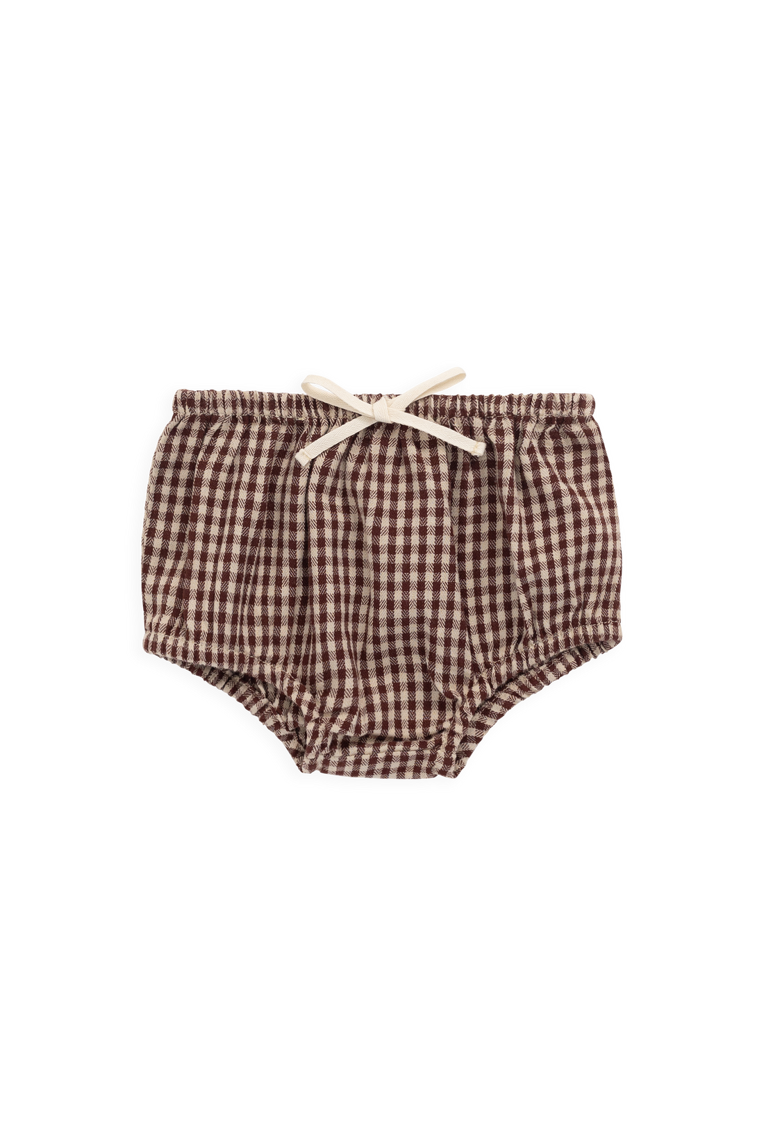 Organic Cotton Gabriel Bloomer - Cinnamon Gingham Childrens Shorts from Jamie Kay NZ