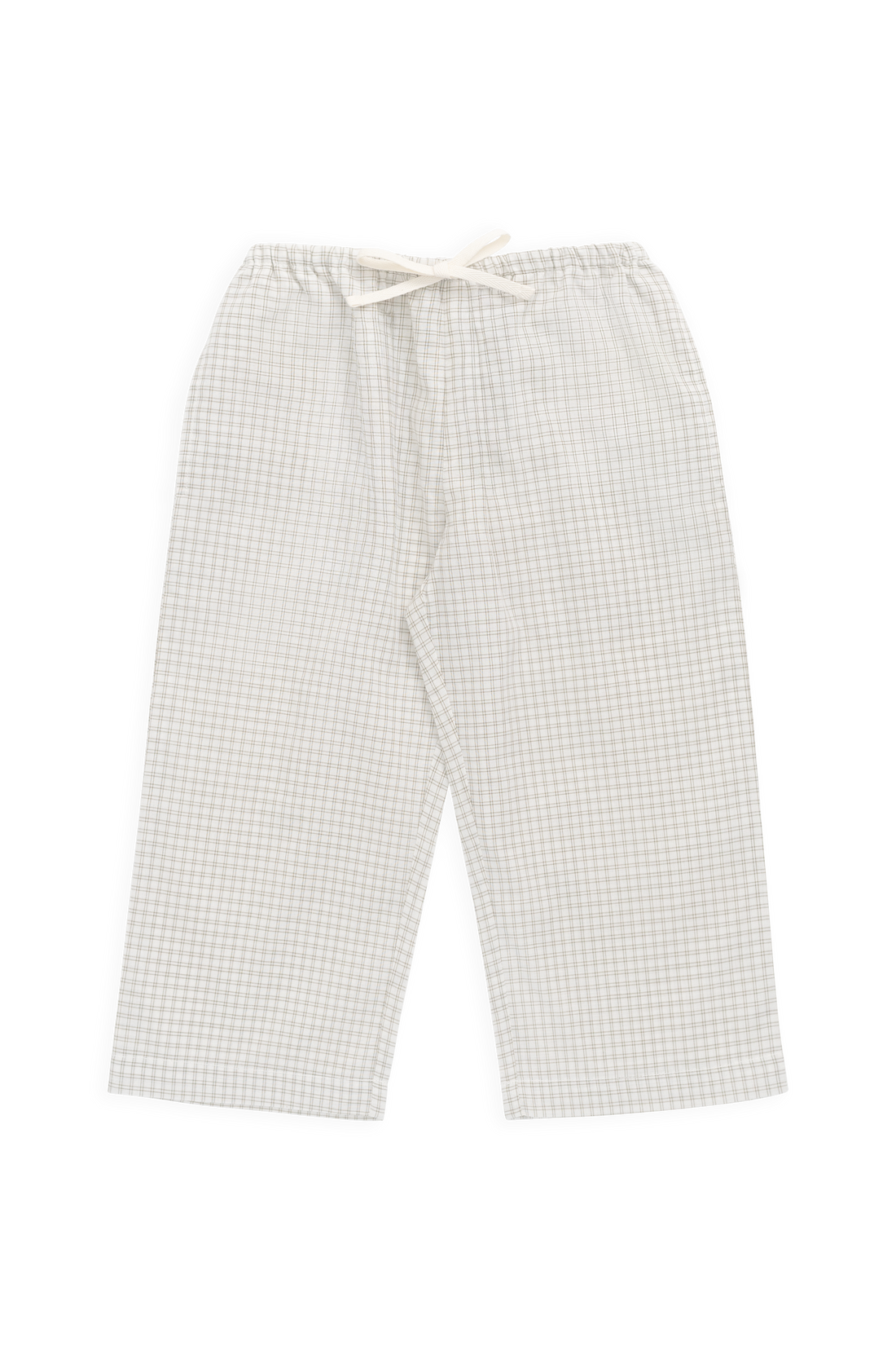 Organic Cotton Kenji Pant - Double Windowpane Check Pecan Childrens Pant from Jamie Kay NZ