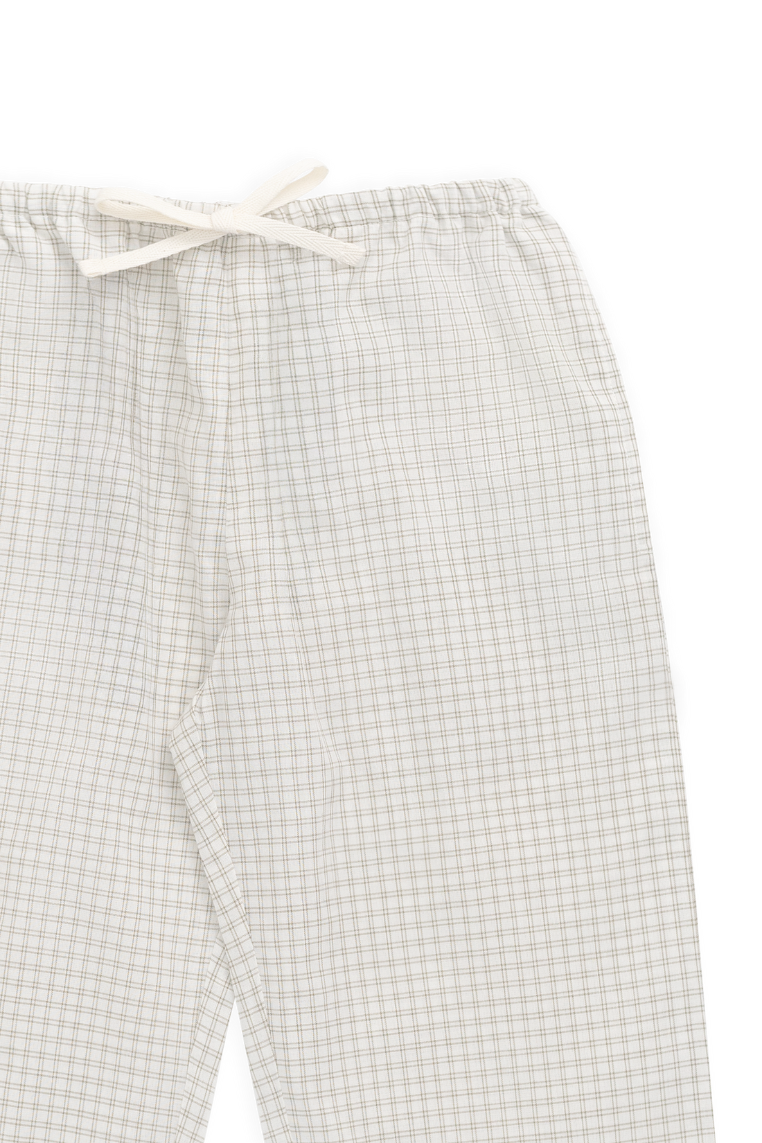 Organic Cotton Kenji Pant - Double Windowpane Check Pecan Childrens Pant from Jamie Kay NZ