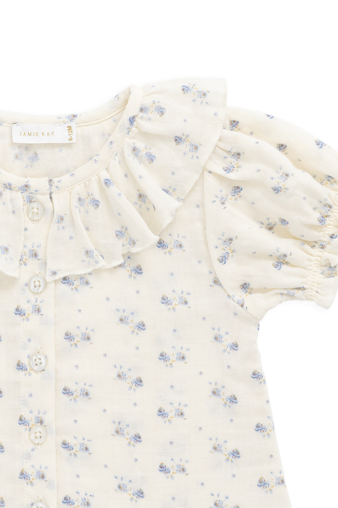 Organic Cotton Muslin Alora Top - Molly Blue Childrens Top from Jamie Kay NZ