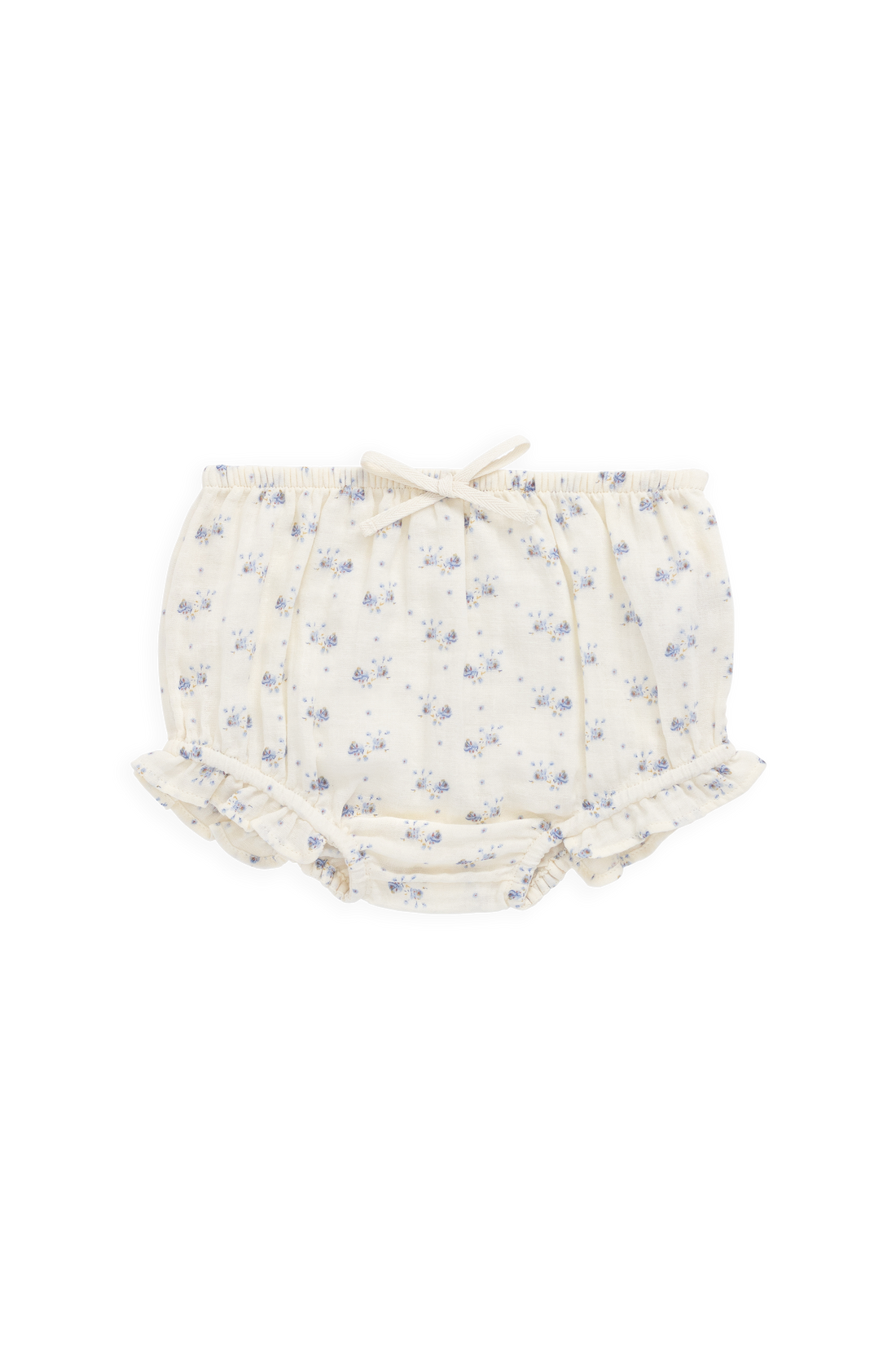 Organic Cotton Muslin Frill Bloomer - Molly Blue Childrens Bloomer from Jamie Kay NZ