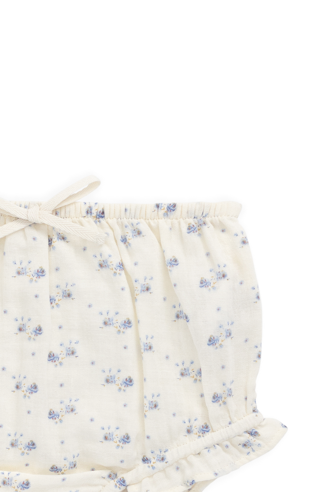 Organic Cotton Muslin Frill Bloomer - Molly Blue Childrens Bloomer from Jamie Kay NZ