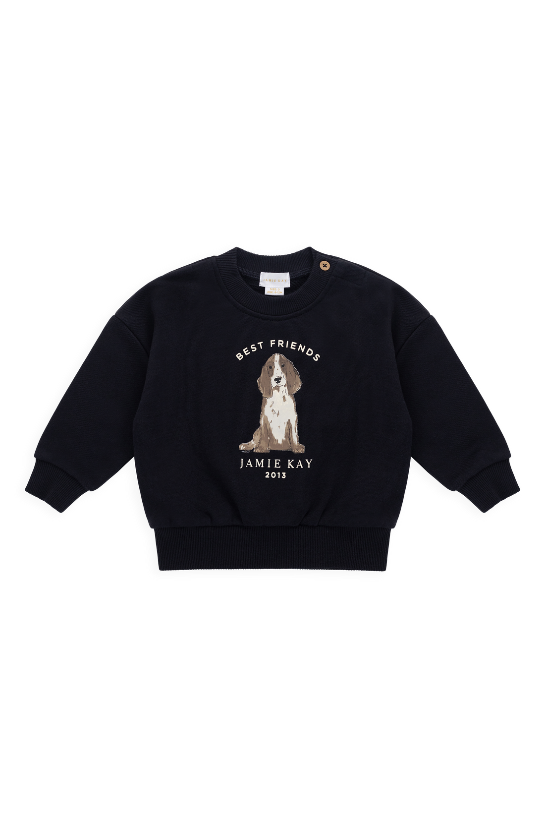 Organic Cotton Nash Sweatshirt - Eclipse Best Friends Childrens Sweatshirting from Jamie Kay NZ