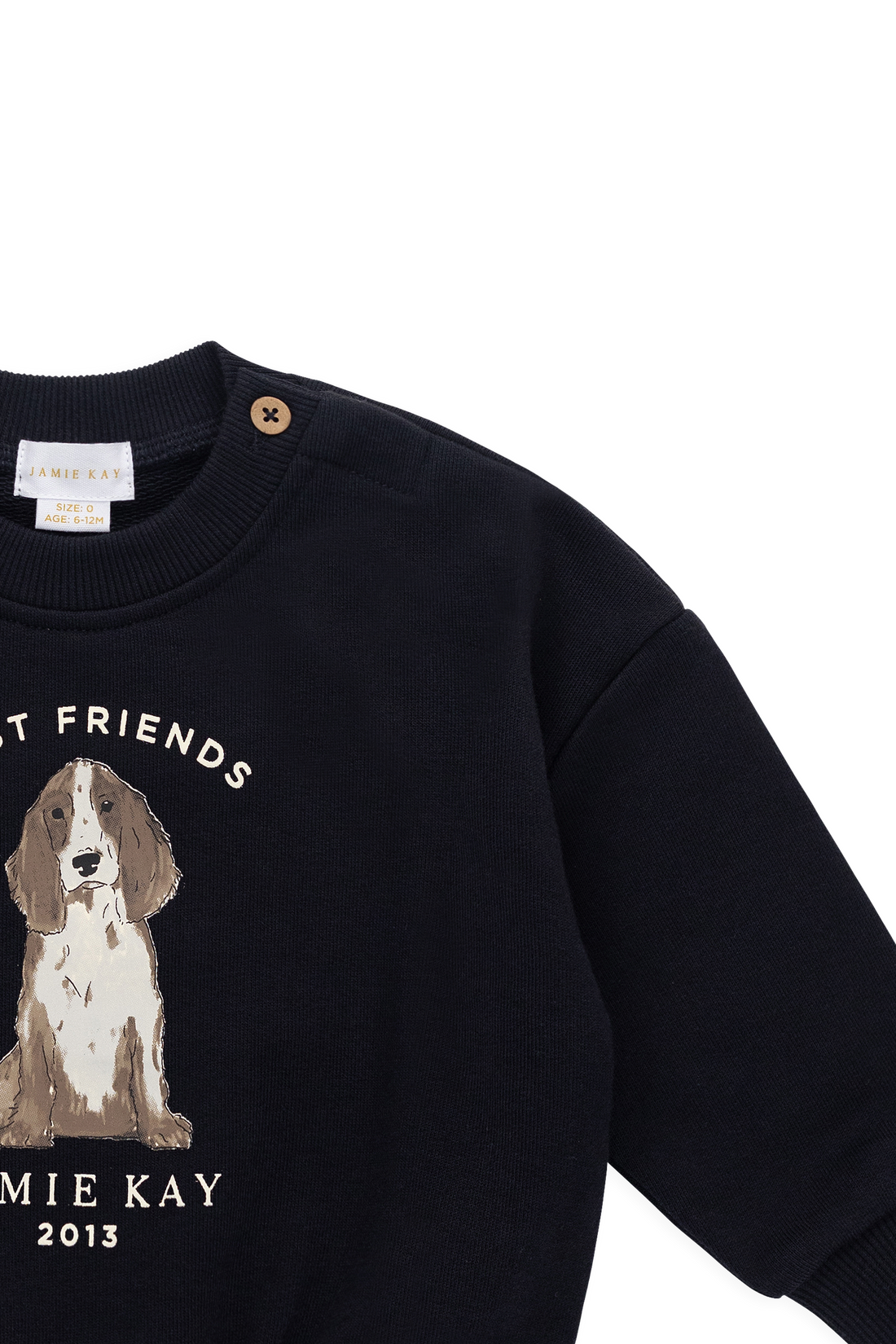 Organic Cotton Nash Sweatshirt - Eclipse Best Friends Childrens Sweatshirting from Jamie Kay NZ