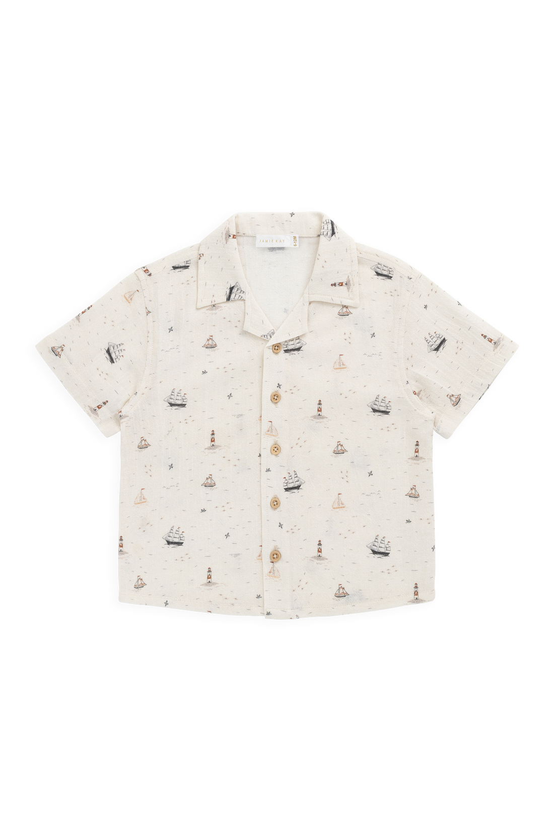 Organic Cotton Silas Shirt - Sailing Day Childrens Top from Jamie Kay NZ