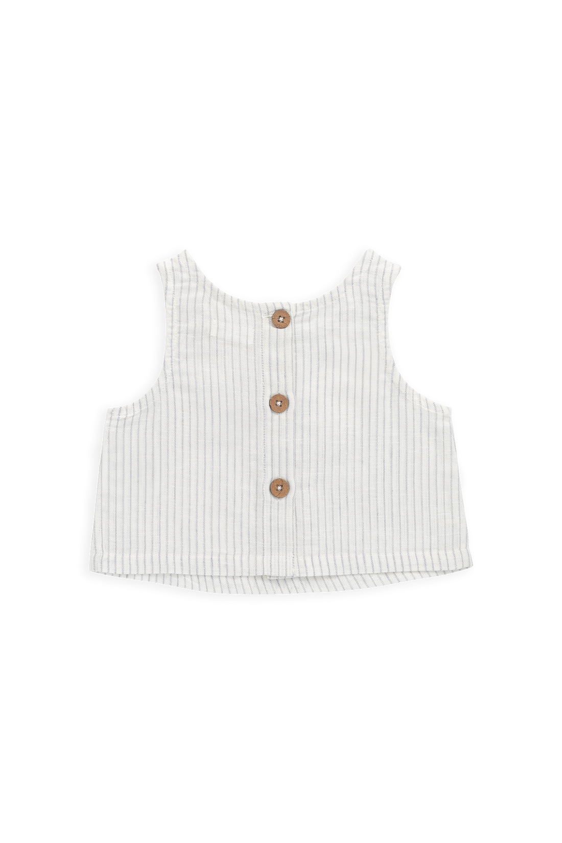 Organic Cotton Winslow Top - Mini Pinstripe Parchment / Dawn Childrens Top from Jamie Kay NZ