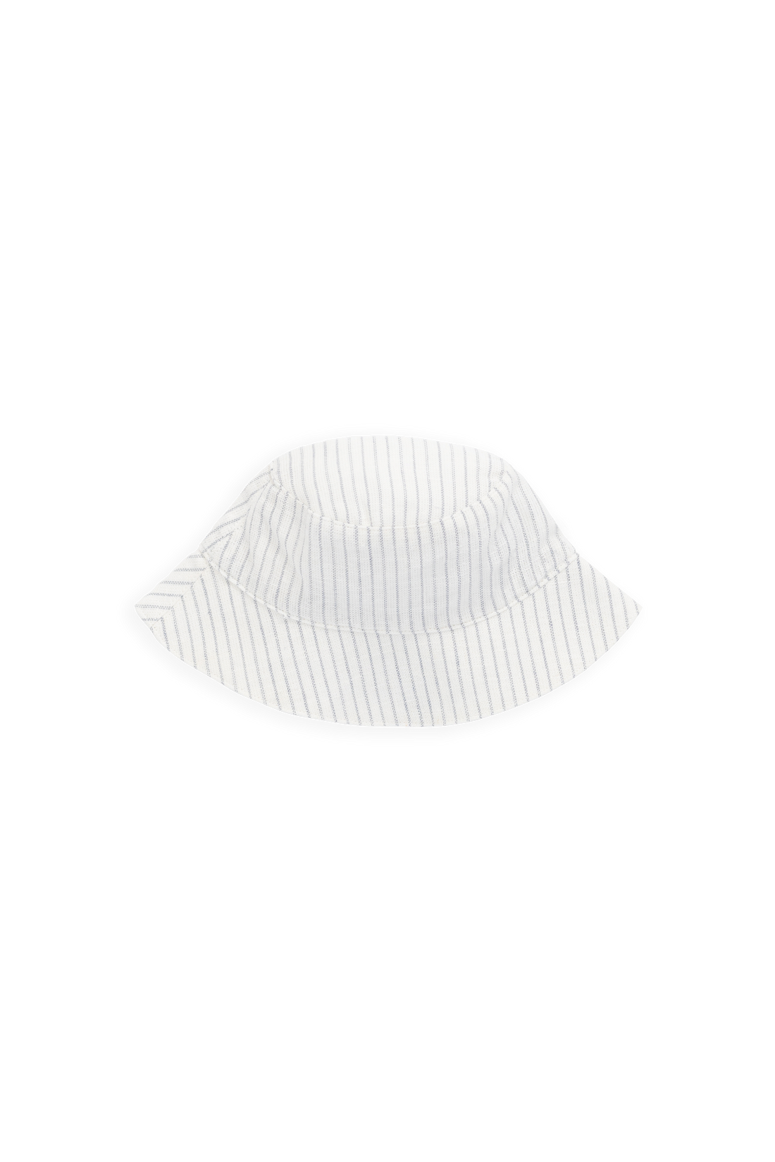 Organic Cotton Woven Bucket Hat - Mini Pinstripe Parchment / Dawn Childrens Hat from Jamie Kay NZ