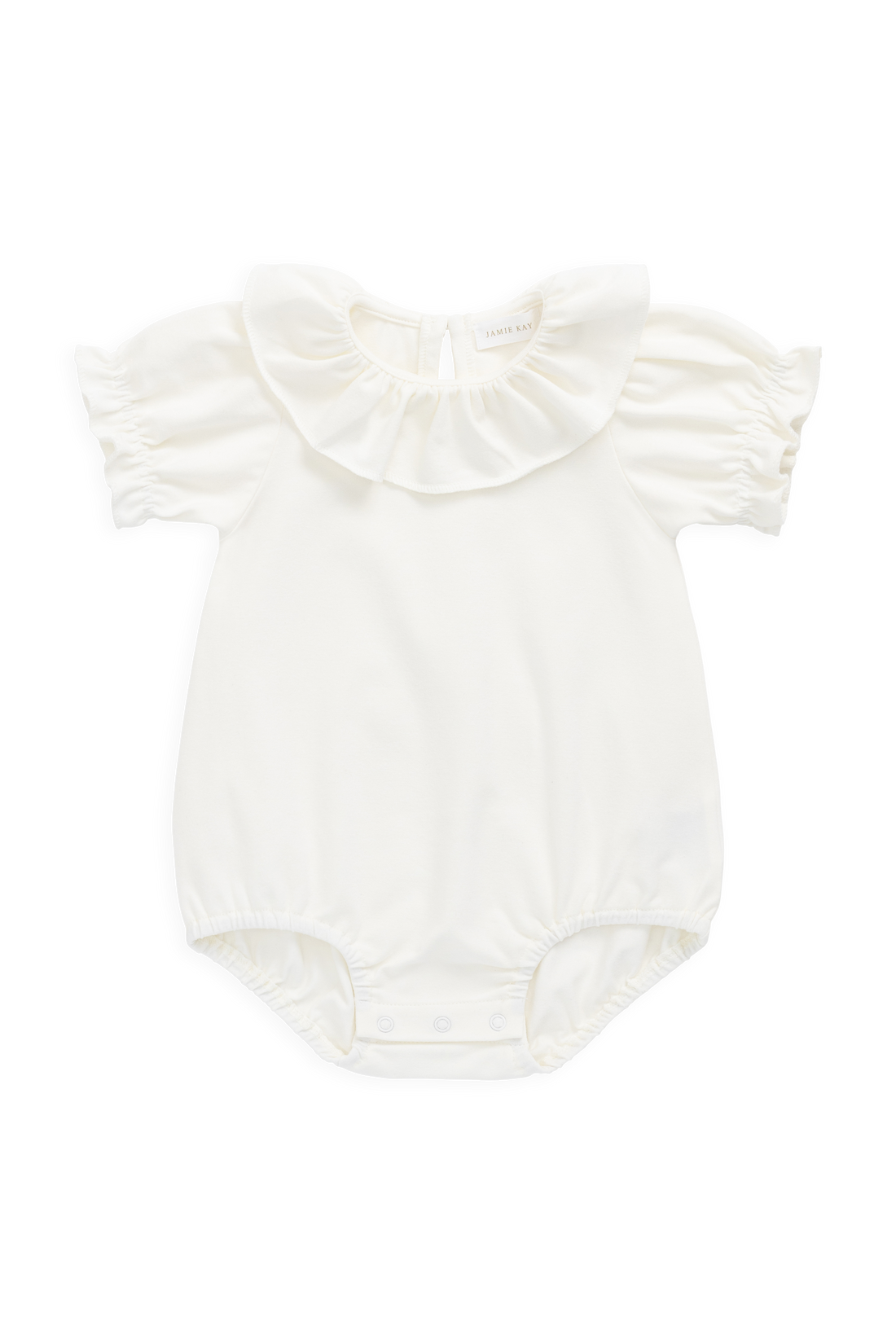 Pima Cotton Livvy Bodysuit - Parchment Childrens Bodysuit from Jamie Kay NZ