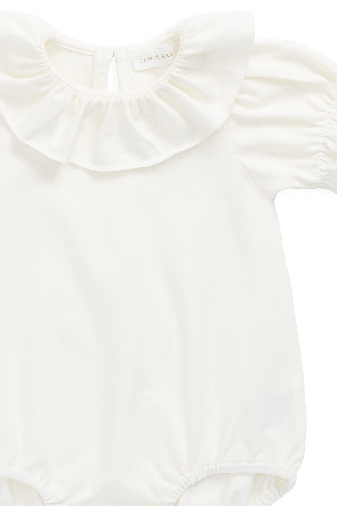 Pima Cotton Livvy Bodysuit - Parchment Childrens Bodysuit from Jamie Kay NZ