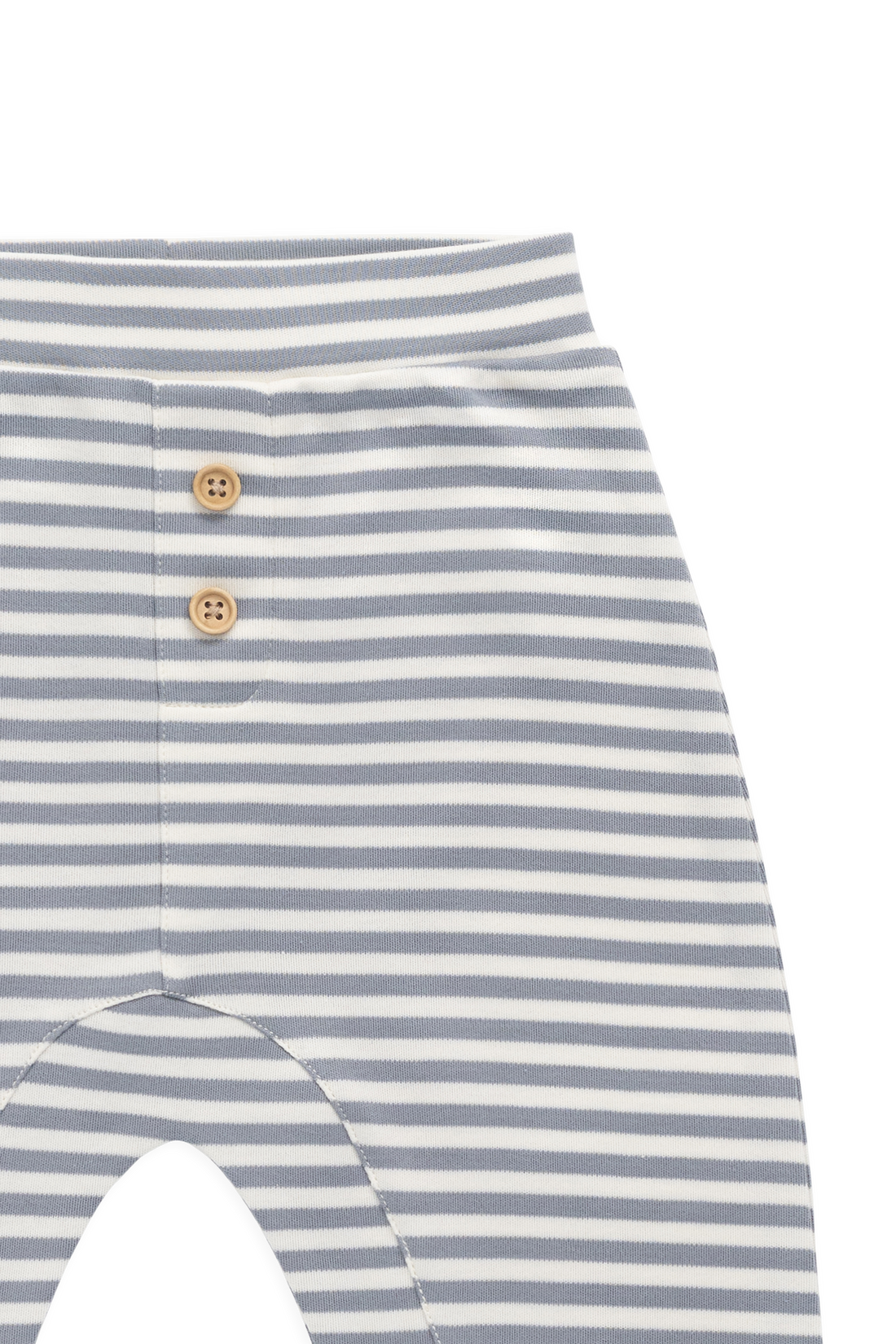 Pima Cotton Wesley Pant - Narrow Stripe Dawn/Cloud Childrens Pant from Jamie Kay NZ
