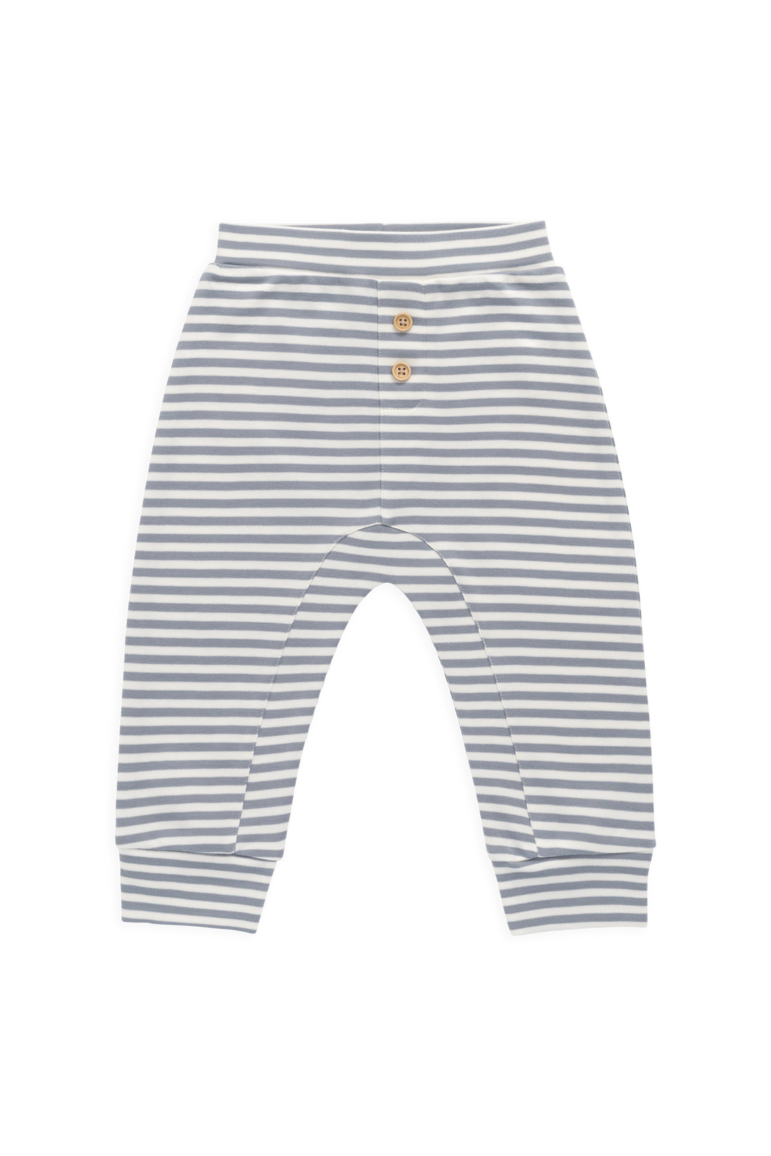 Pima Cotton Wesley Pant - Narrow Stripe Dawn/Cloud Childrens Pant from Jamie Kay NZ