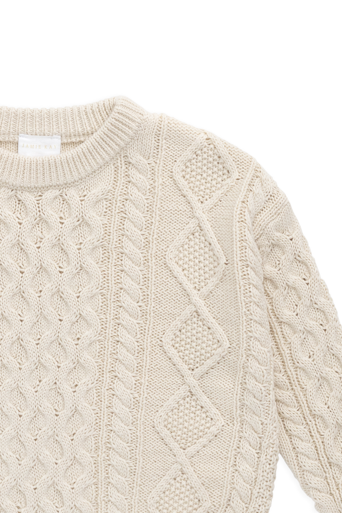 Sawyer Knit Jumper - Vanilla Childrens Jumper from Jamie Kay NZ
