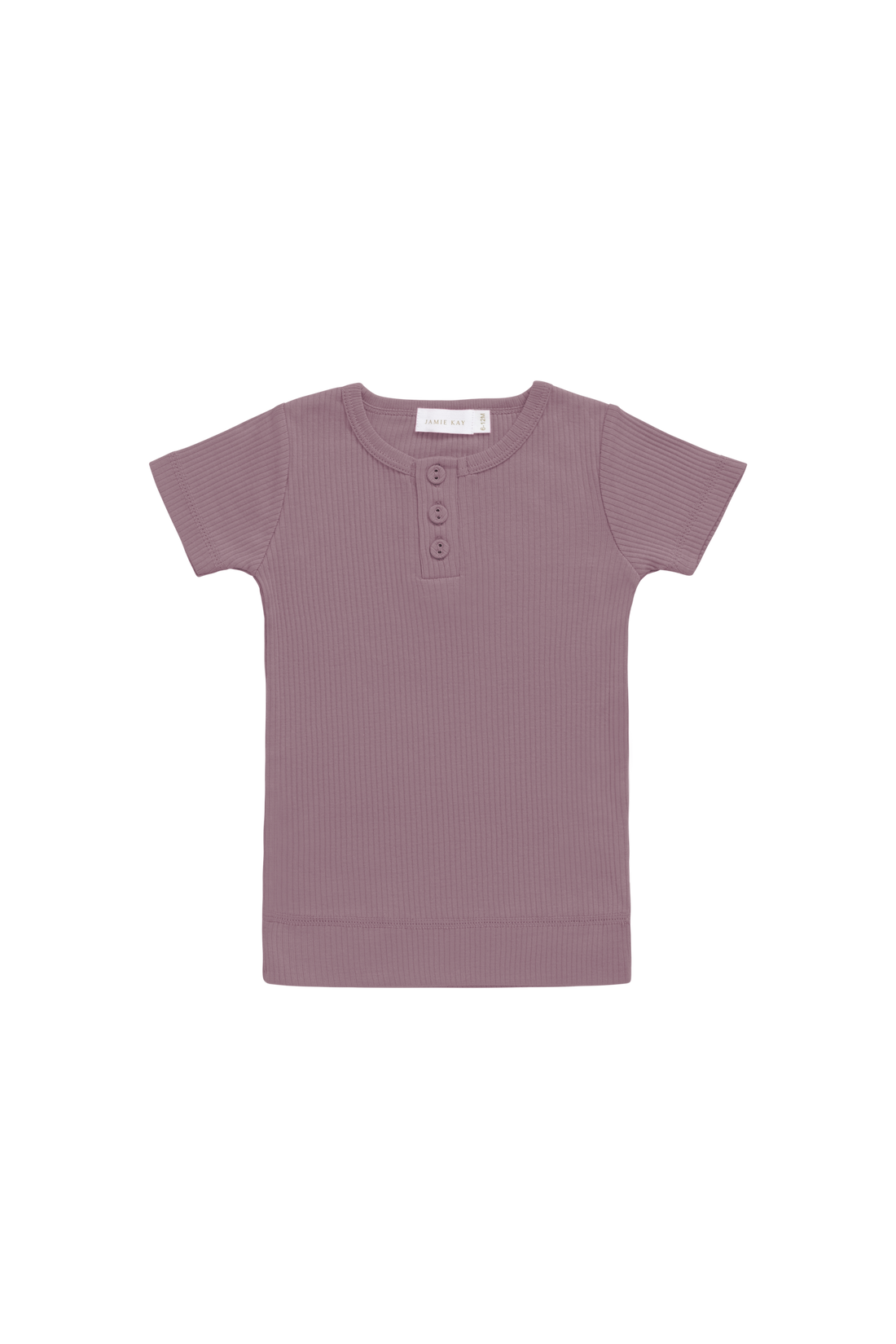 Organic Cotton Modal Henley Tee - Twilight Childrens Top from Jamie Kay NZ