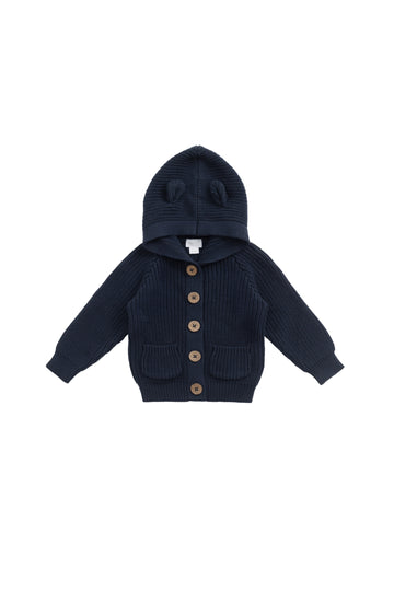 Humphrey Knitted Cardigan - Blueberry Childrens Cardigan from Jamie Kay NZ