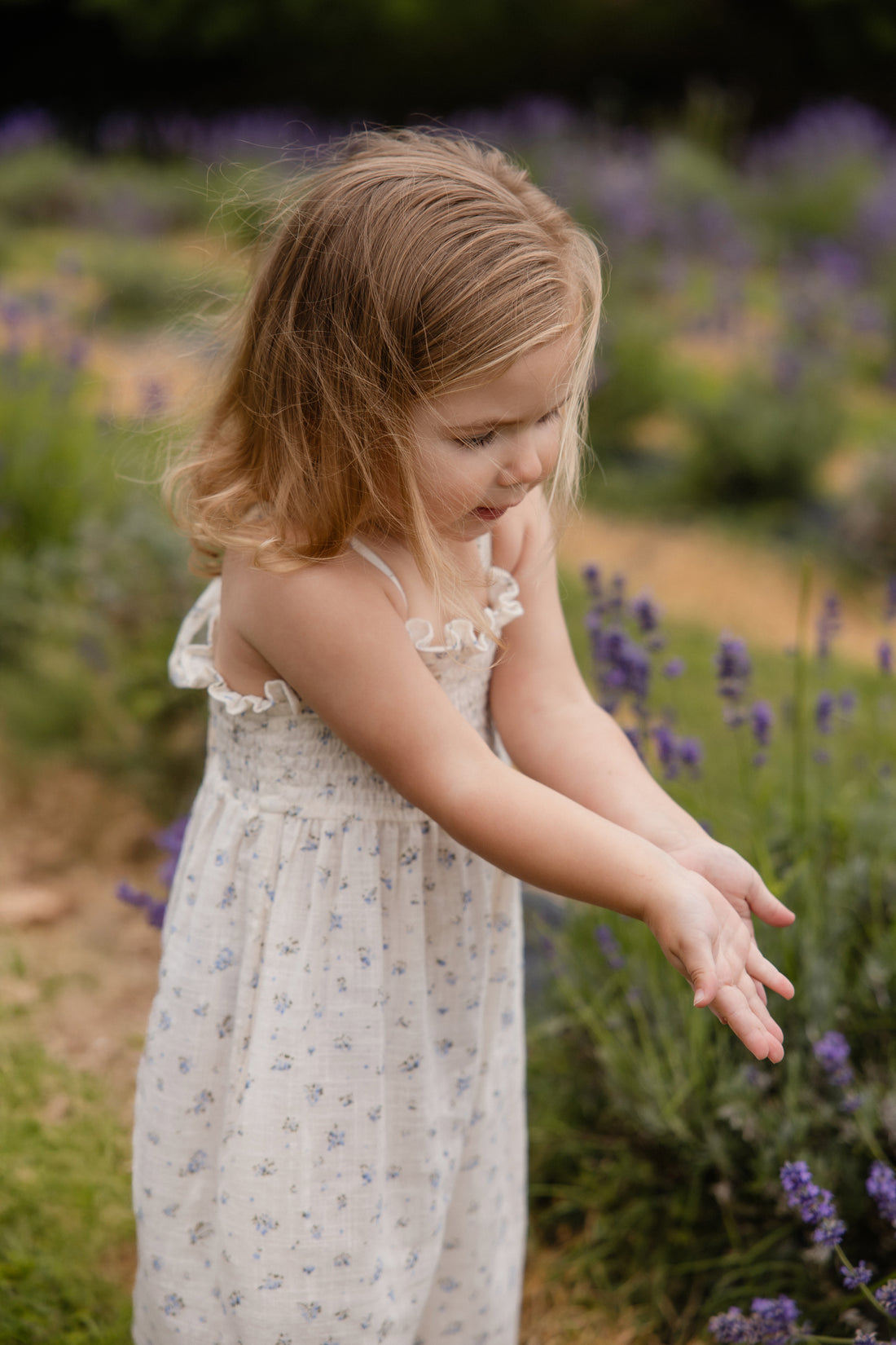 Organic Cotton Arabella Jumpsuit - Juniper Fields Blue Childrens Jumpsuit from Jamie Kay NZ
