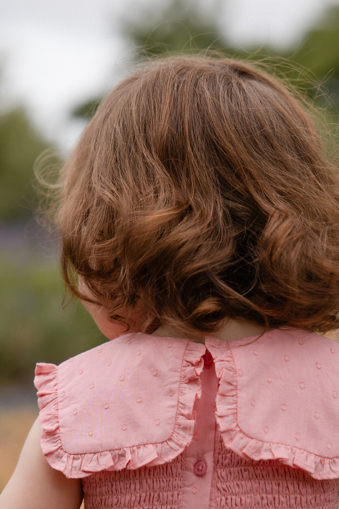 Organic Cotton Claudine Dress - Swiss Pink Childrens Dress from Jamie Kay NZ
