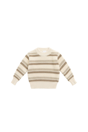 Leon Knit Jumper - Jacapo Stripe Childrens Jumper from Jamie Kay NZ