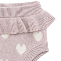 Molly Bloomer - Heart Jacquard Ballerina Marle Childrens Bloomer from Jamie Kay NZ