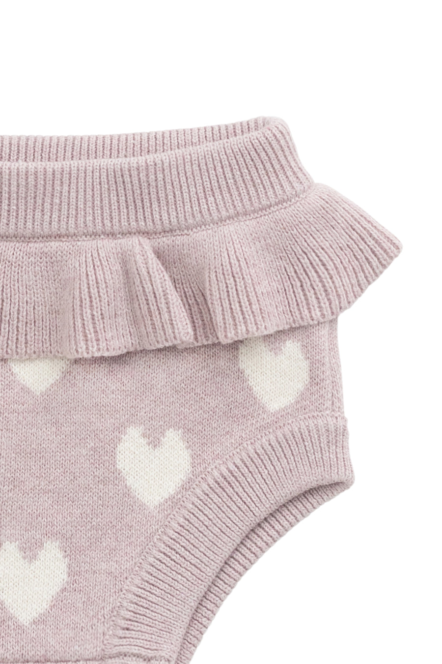 Molly Bloomer - Heart Jacquard Ballerina Marle Childrens Bloomer from Jamie Kay NZ