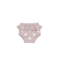 Molly Bloomer - Heart Jacquard Ballerina Marle Childrens Bloomer from Jamie Kay NZ