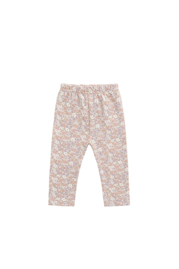 Organic Cotton Everyday Legging - Chloe Mauve Childrens Legging from Jamie Kay NZ