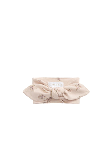 Organic Cotton Headband - Goldie Bouquet Pink Tint Childrens Headband from Jamie Kay NZ