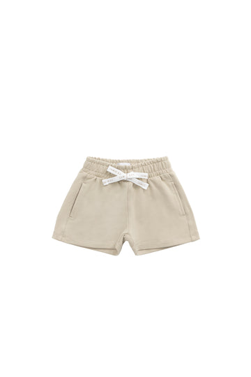 Organic Cotton Jalen Short - Biscuit Childrens Short from Jamie Kay NZ