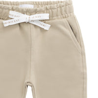 Organic Cotton Jalen Track Pant - Biscuit Childrens Pant from Jamie Kay NZ