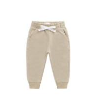 Organic Cotton Jalen Track Pant - Biscuit Childrens Pant from Jamie Kay NZ