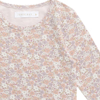 Organic Cotton Long Sleeve Top - Chloe Mauve Childrens Dress from Jamie Kay NZ