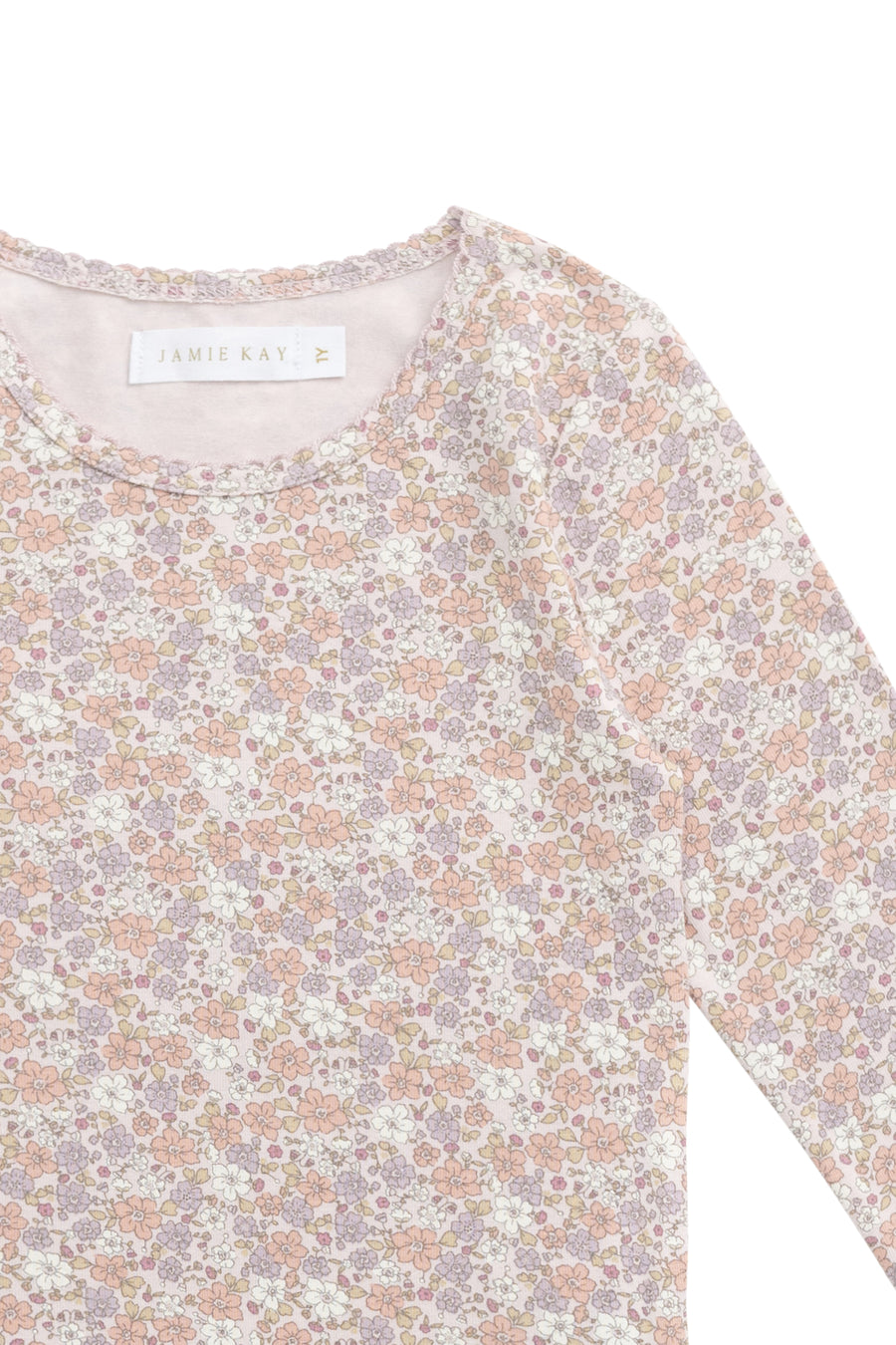 Organic Cotton Long Sleeve Top - Chloe Mauve Childrens Dress from Jamie Kay NZ